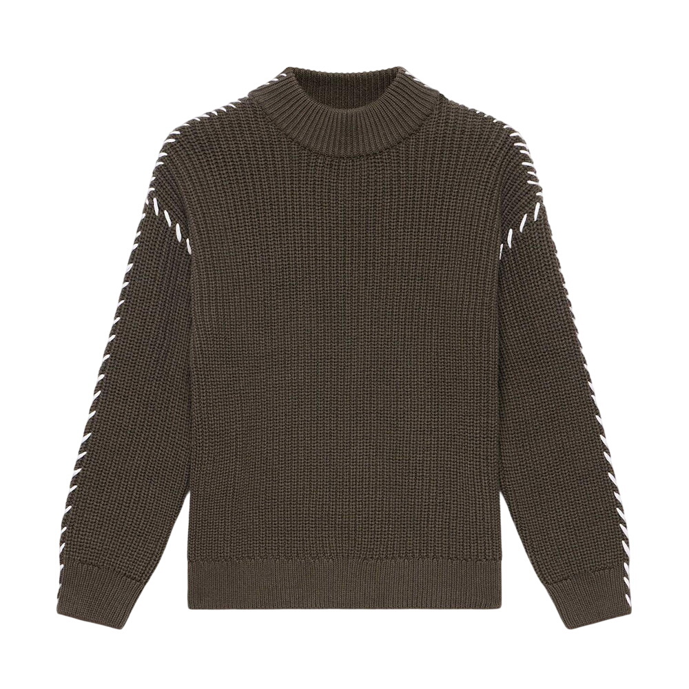 Mint Velvet Khaki Cotton Blend Jumper